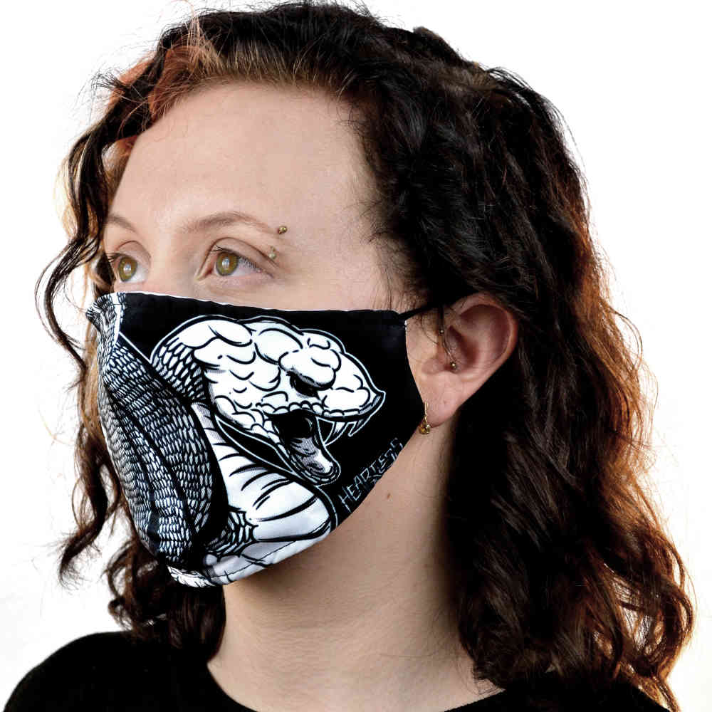 Heartless - COILED SNAKE Maske - Schutzmaske - Schwarz
